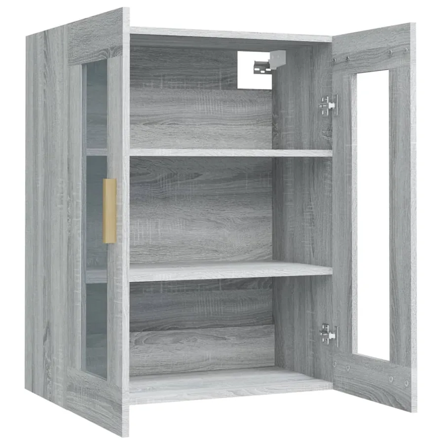 Armoire murale suspendue Sonoma gris 69,5x34x90 cm - 5