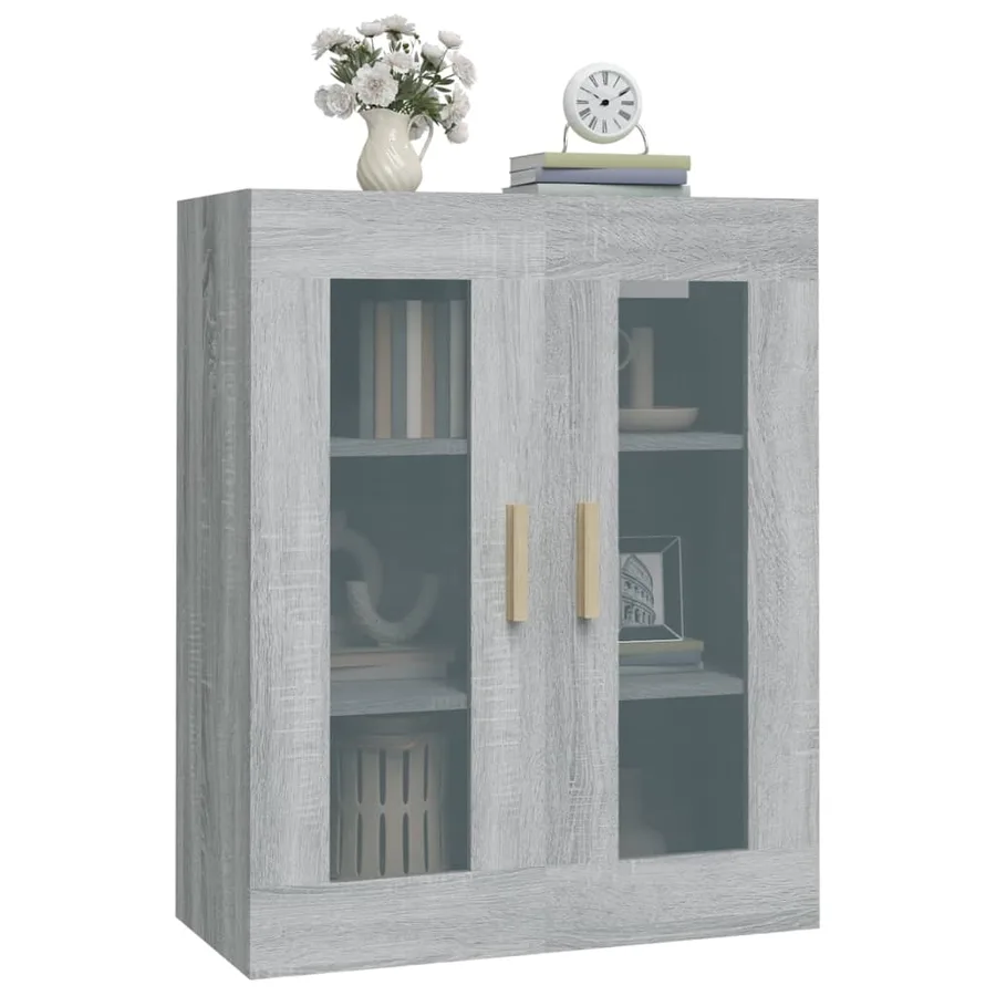 Armoire murale suspendue Sonoma gris 69,5x34x90 cm - 6