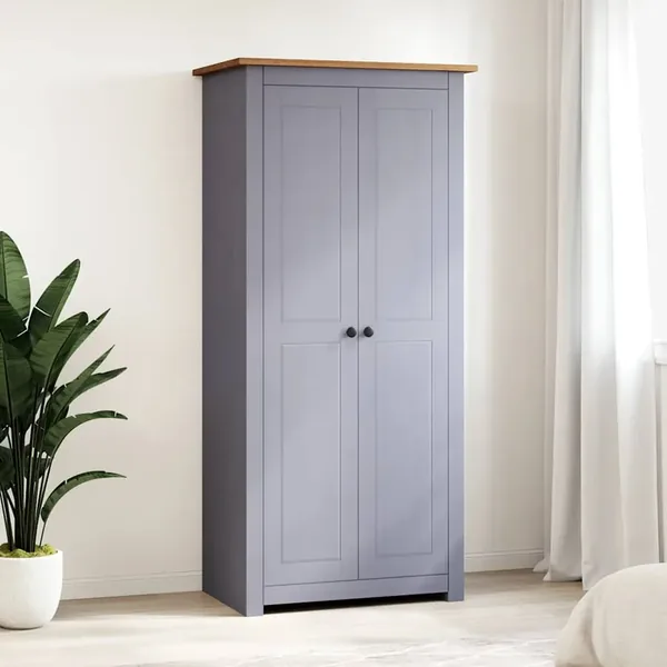 Garde-robe Gris 80x50x171,5 cm Pin massif Assortiment Panama