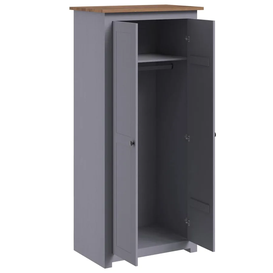 Garde-robe Gris 80x50x171,5 cm Pin massif Assortiment Panama - 4
