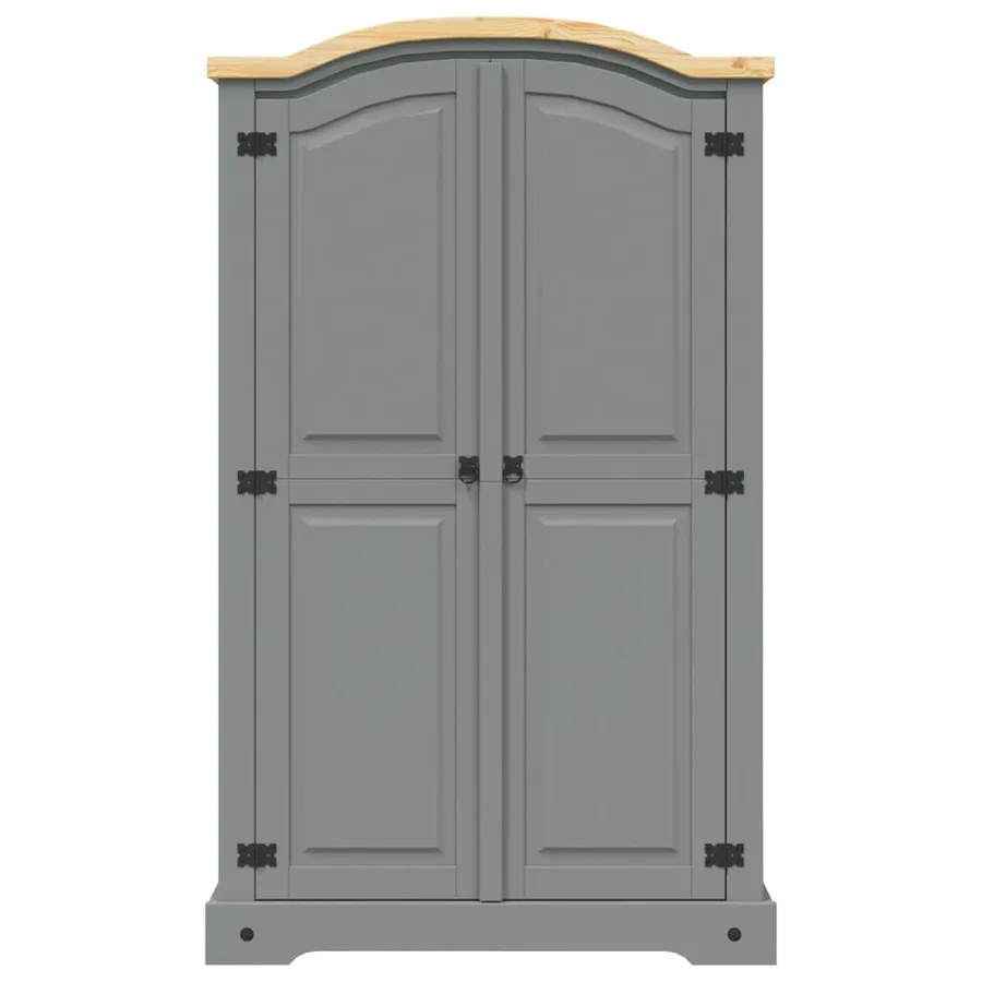 Garde-robe avec 2 portes Gamme Corona pin mexicain Gris - 3