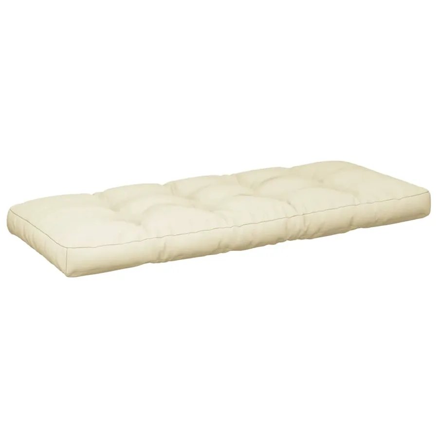 Coussins de palette lot de 2 crème tissu - 4