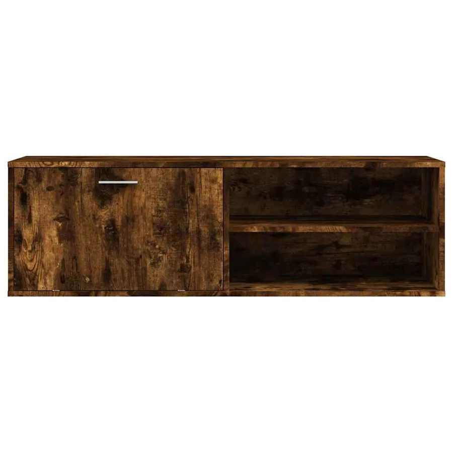 Meuble TV chêne fumé 120x34x37 cm bois d'ingénierie - 4