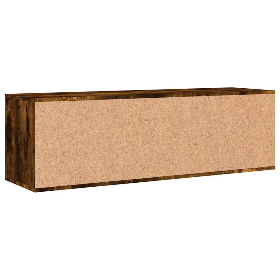 Meuble TV chêne fumé 120x34x37 cm bois d'ingénierie - 6