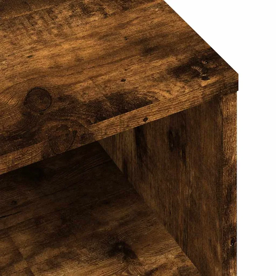 Meuble TV chêne fumé 120x34x37 cm bois d'ingénierie - 7