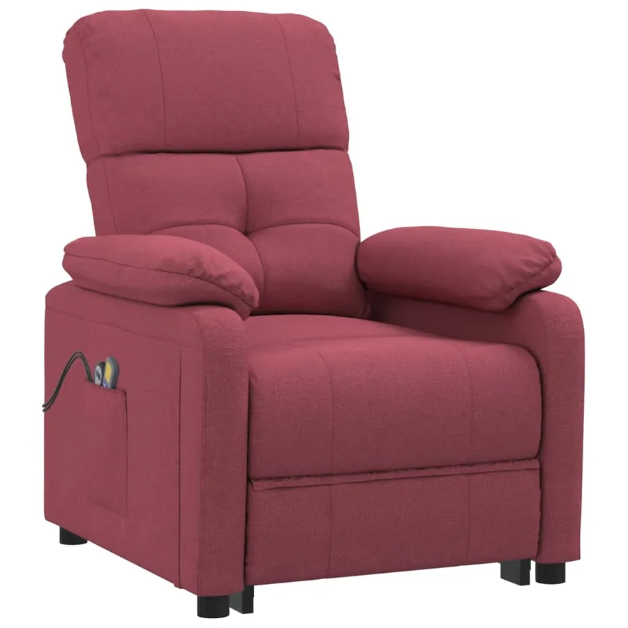 Fauteuil électrique de massage Bordeaux Tissu - 2