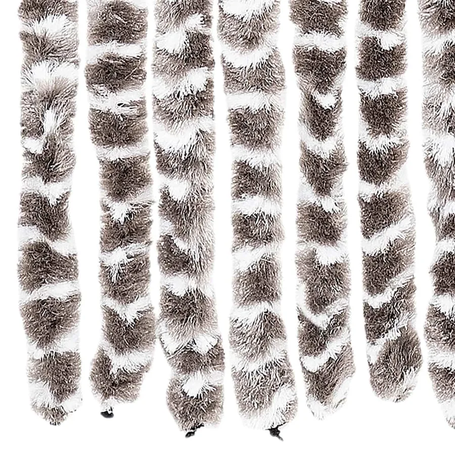 Moustiquaire Taupe et blanc 56x185 cm Chenille - 5