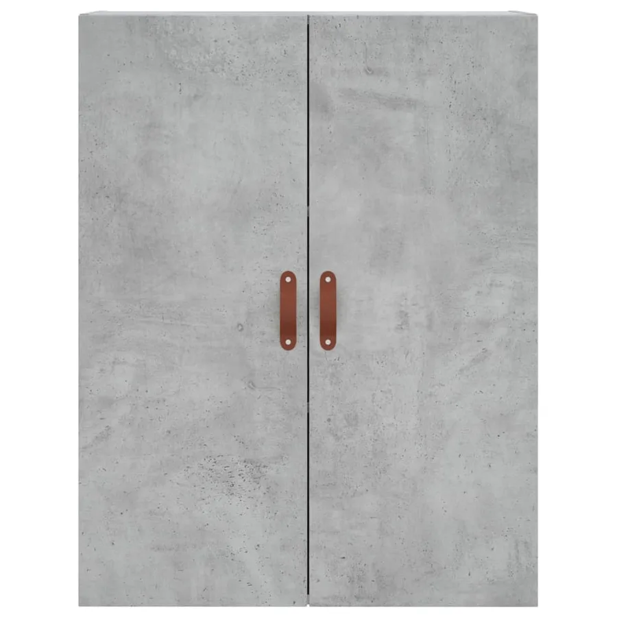 Buffet haut Gris béton 69,5x34x180 cm Bois d'ingénierie - 6