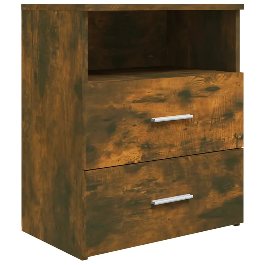 Tables de chevet 2 pcs Chêne fumé 50x32x60 cm - 5