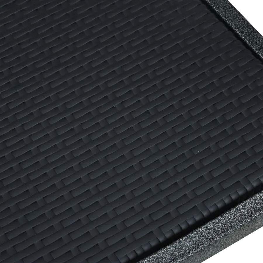 Chaises de jardin lot de 2 Noir Plastique Aspect de rotin - 8