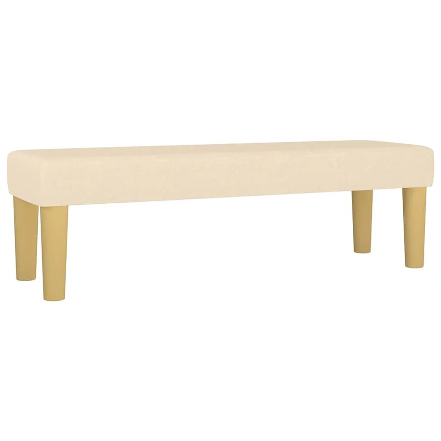 Banc Crème 100x30x30 cm Tissu - 2