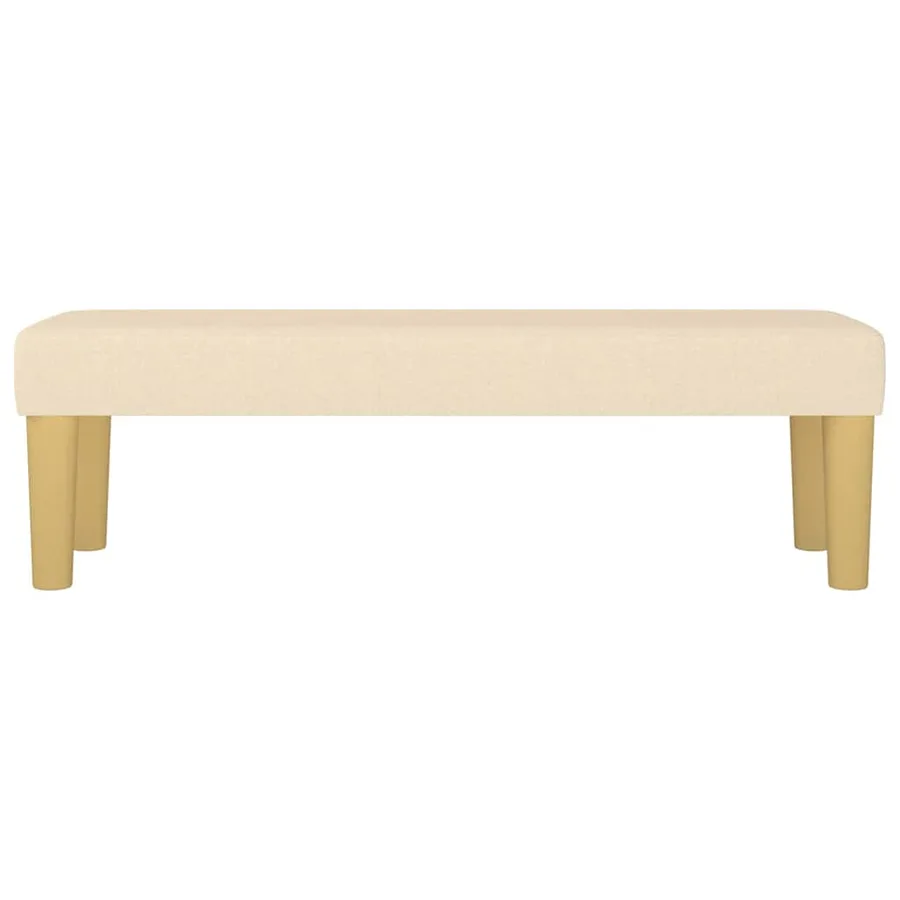Banc Crème 100x30x30 cm Tissu - 3