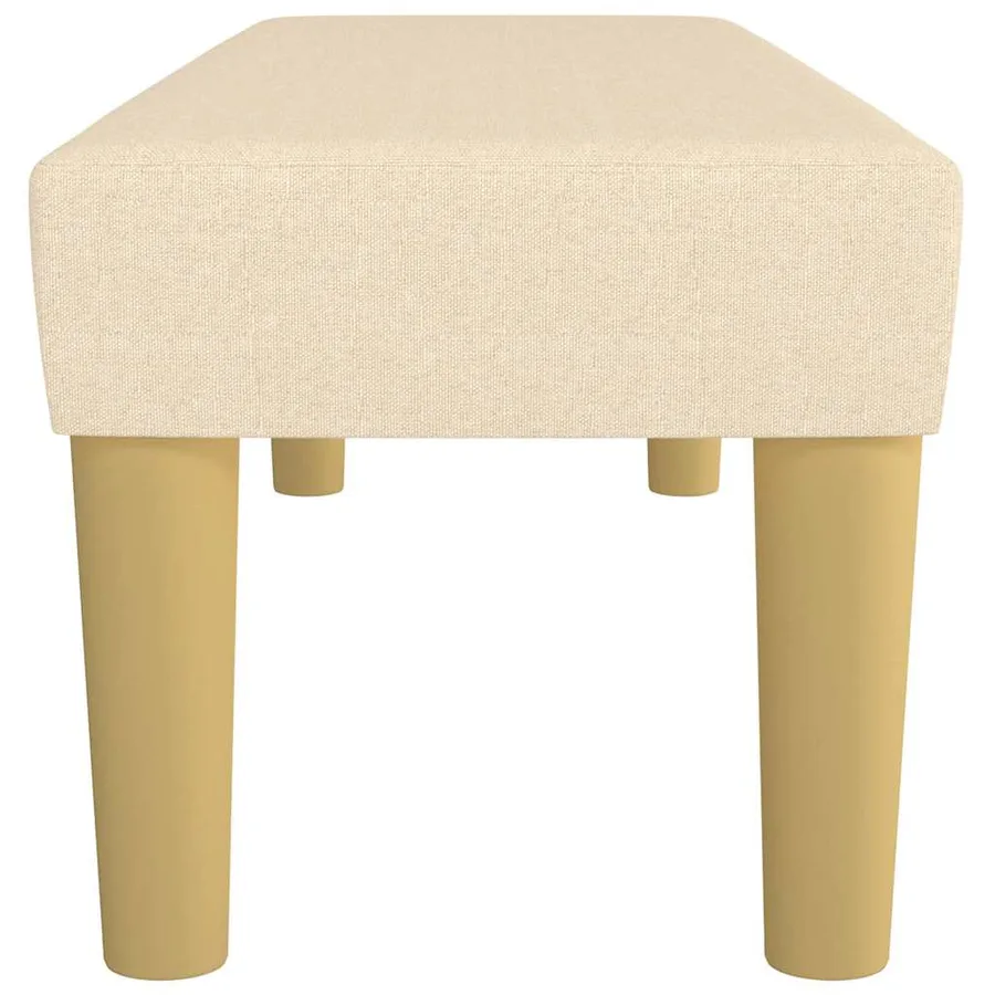 Banc Crème 100x30x30 cm Tissu - 4