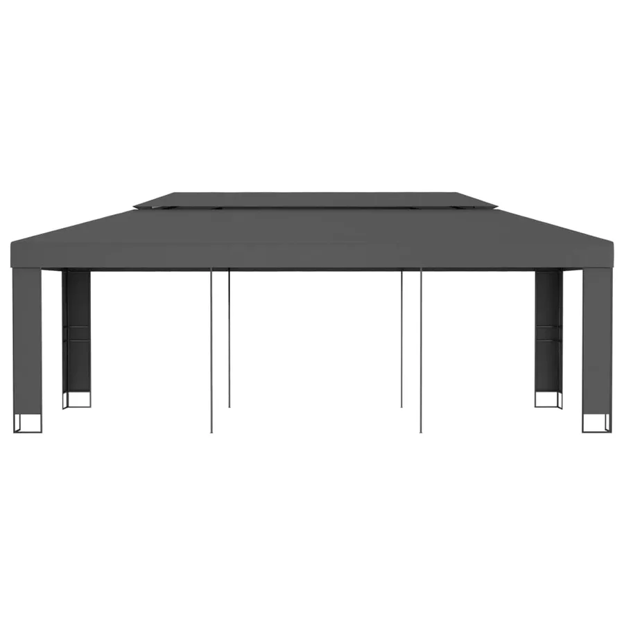 Tonnelle avec toit double 3x6 m Anthracite - 2