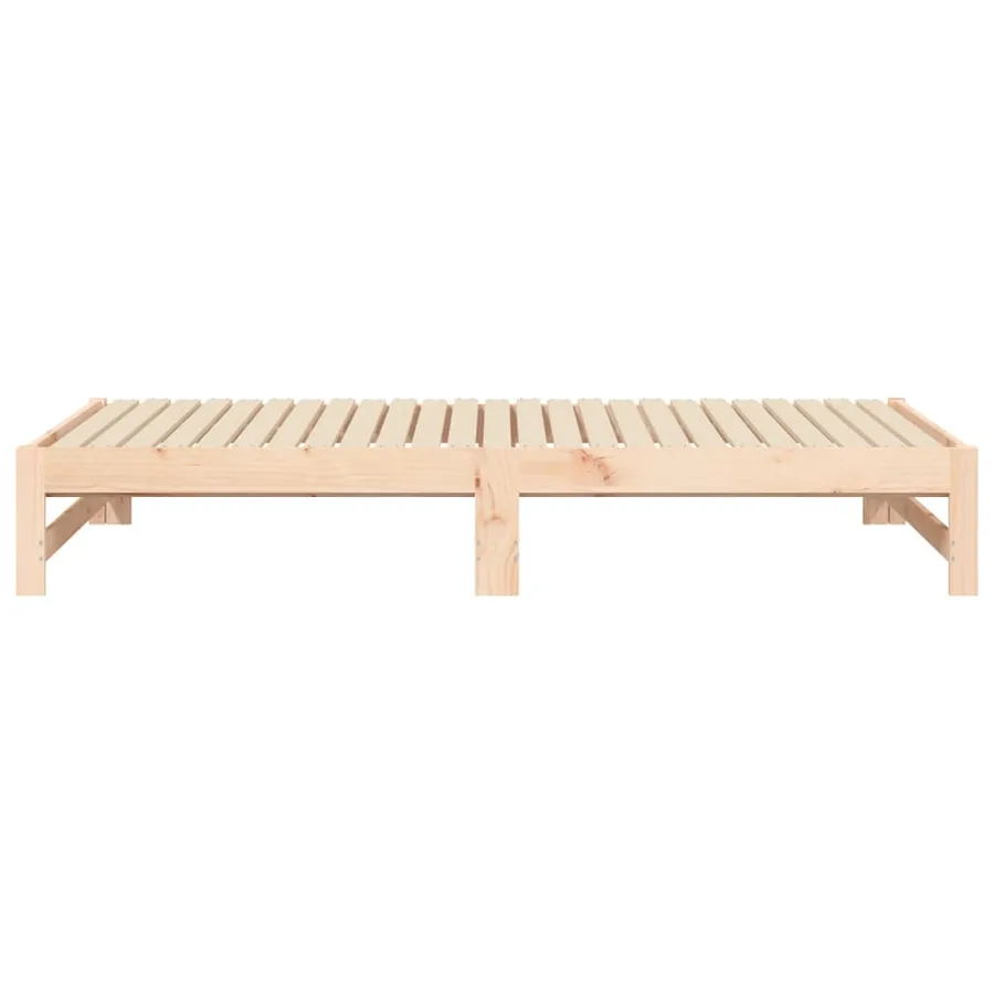 Lit coulissant sans matelas 2x(90x190) cm Bois de pin massif - 10