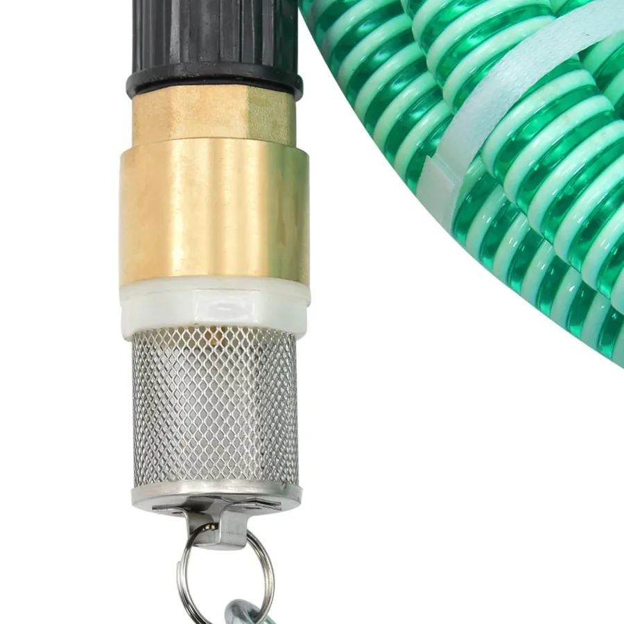Tuyau d'aspiration avec raccords en laiton vert 1,1" 4 m PVC - 2