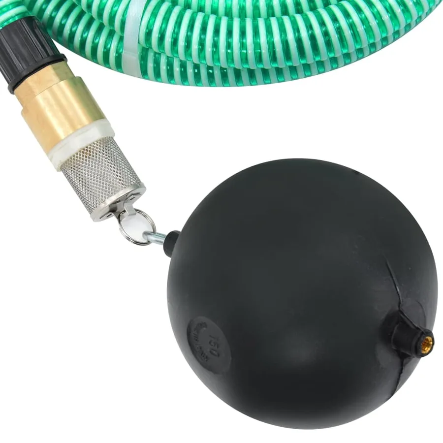 Tuyau d'aspiration avec raccords en laiton vert 1,1" 4 m PVC - 6
