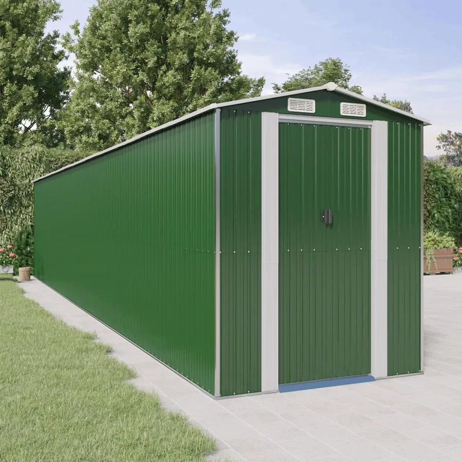 Abri de jardin Vert 192x1021x223 cm Métal galvanisé