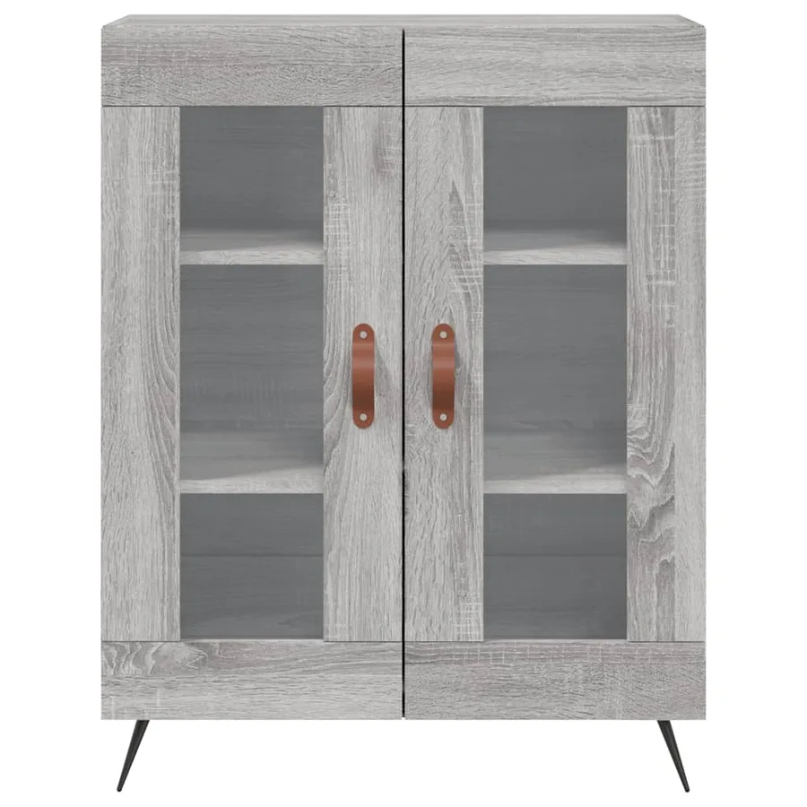Buffet haut Sonoma gris 69,5x34x180 cm Bois d'ingénierie - 7