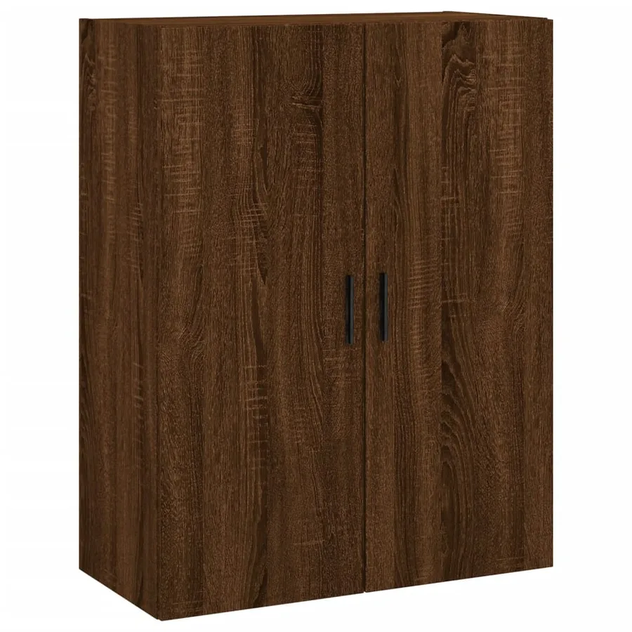 Buffet haut Chêne marron 69,5x34x180 cm Bois d'ingénierie - 5
