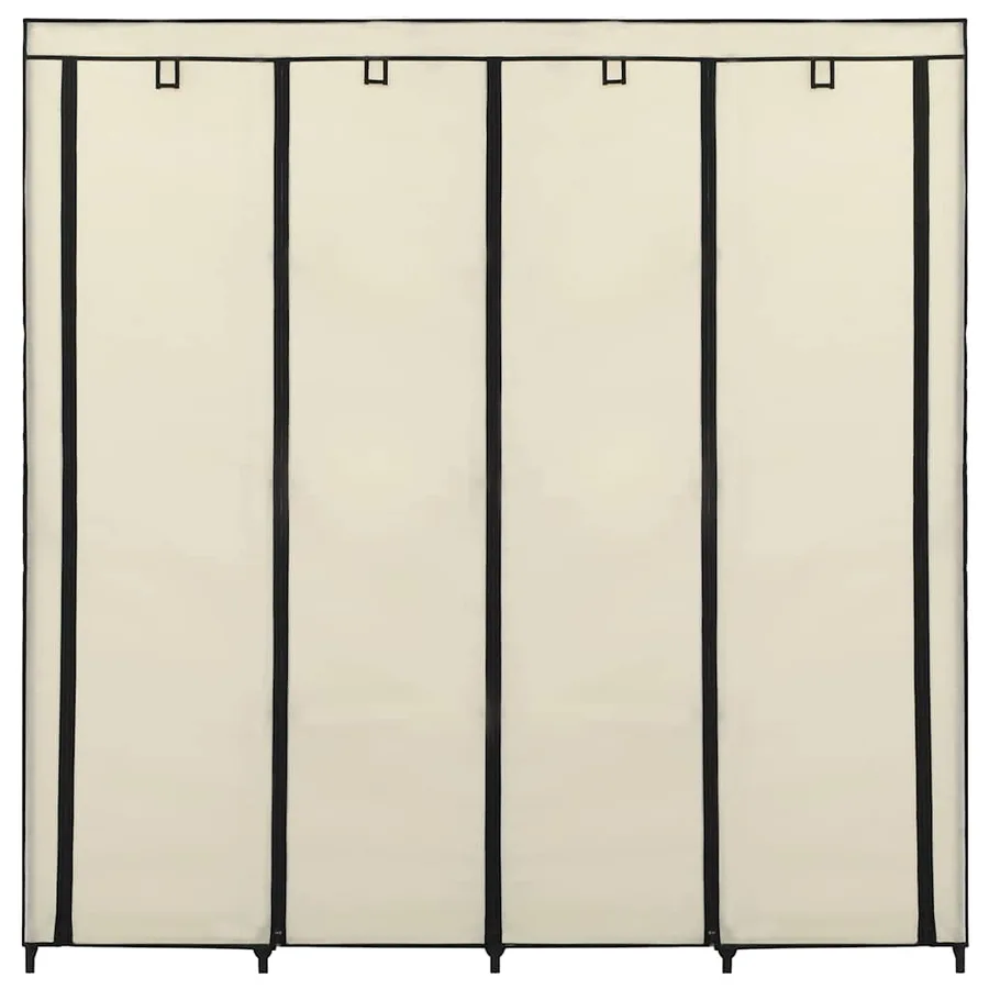 Garde-robe avec 4 compartiments Crème 175x45x170 cm - 5