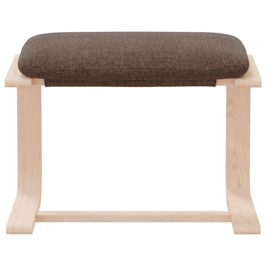 Repose-pied Marron foncé 51x41x40 cm Tissu - 4