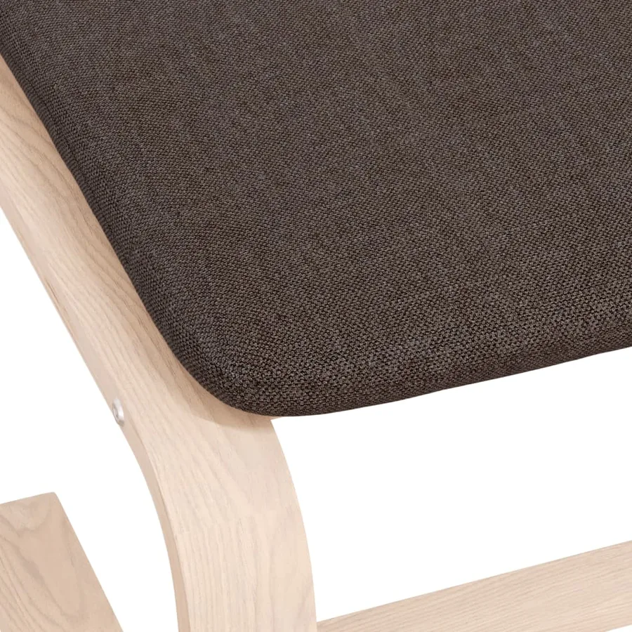Repose-pied Marron foncé 51x41x40 cm Tissu - 7
