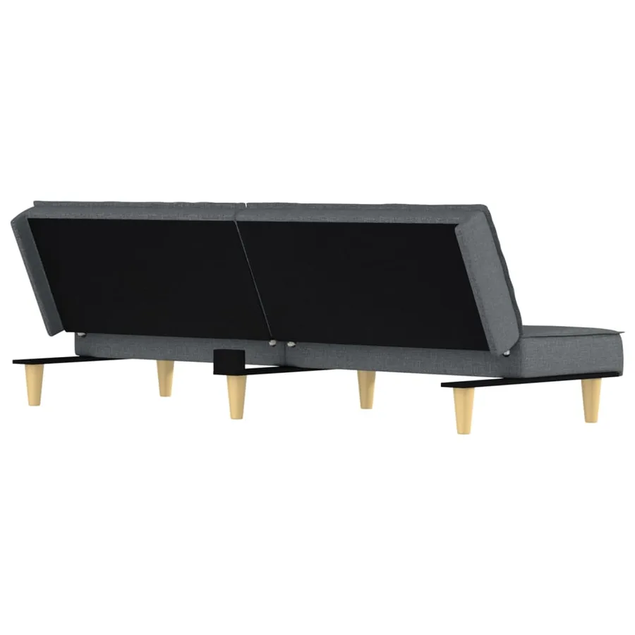Canapé-lit gris foncé tissu - 6