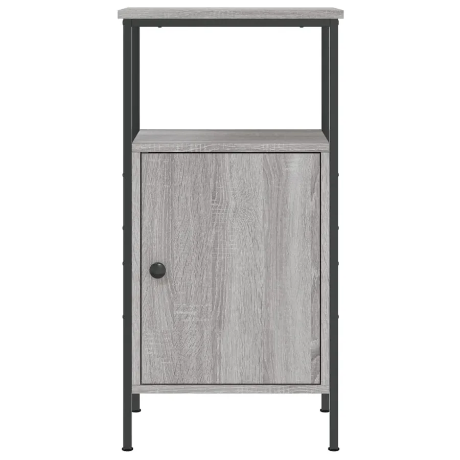 Table de chevet sonoma gris 41x31x80 cm bois d'ingénierie - 3