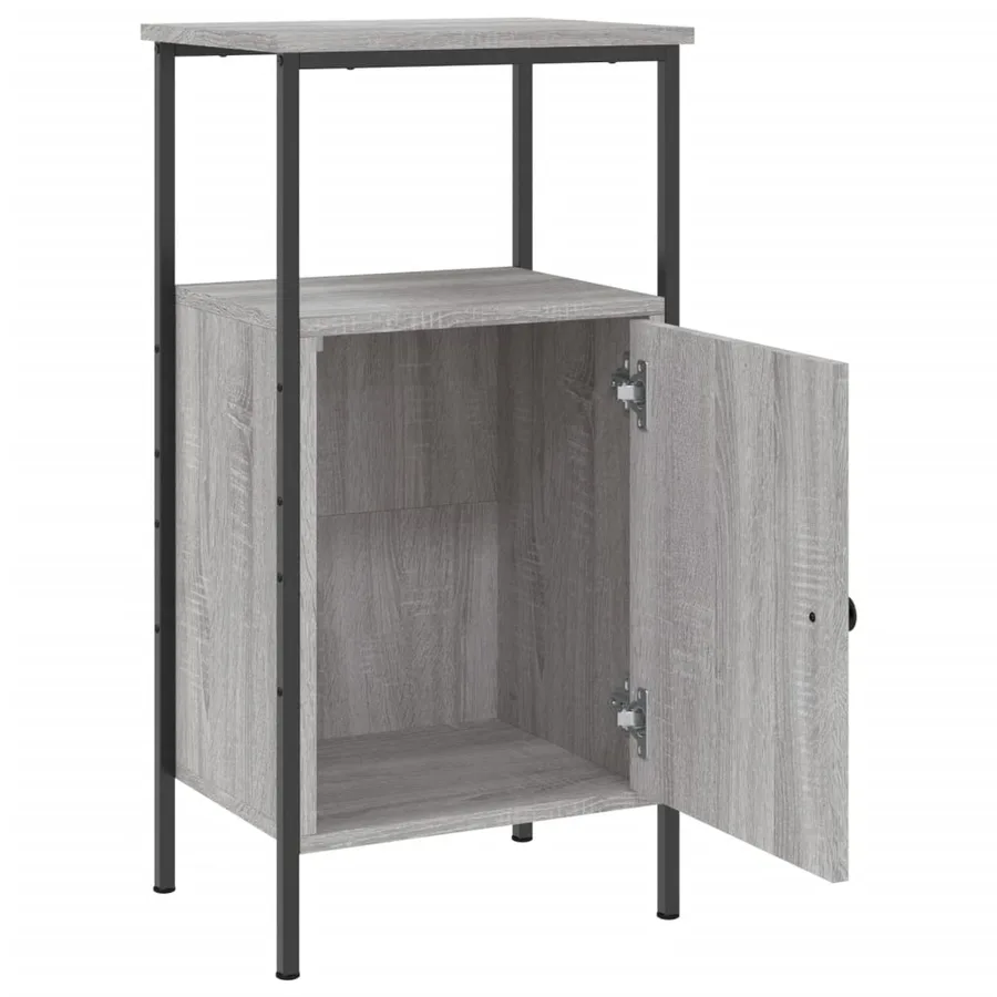 Table de chevet sonoma gris 41x31x80 cm bois d'ingénierie - 4