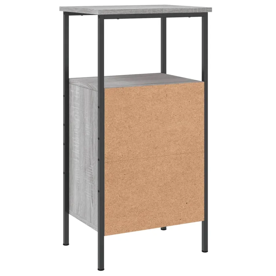 Table de chevet sonoma gris 41x31x80 cm bois d'ingénierie - 5