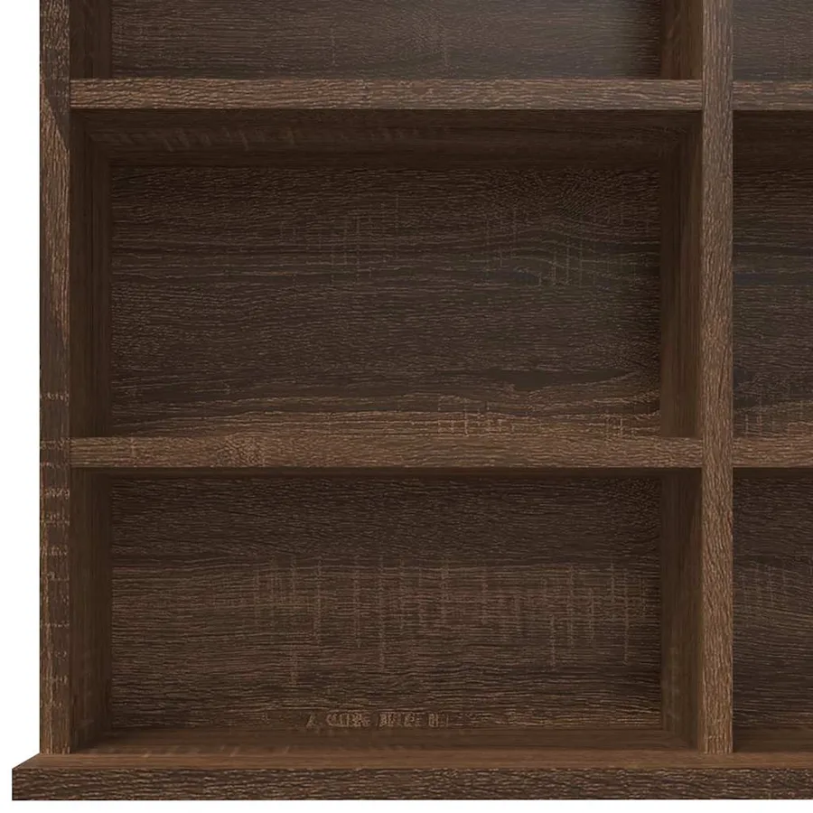 Armoire à CD Chêne marron 102x23x177,5 cm Bois d'ingénierie - 8