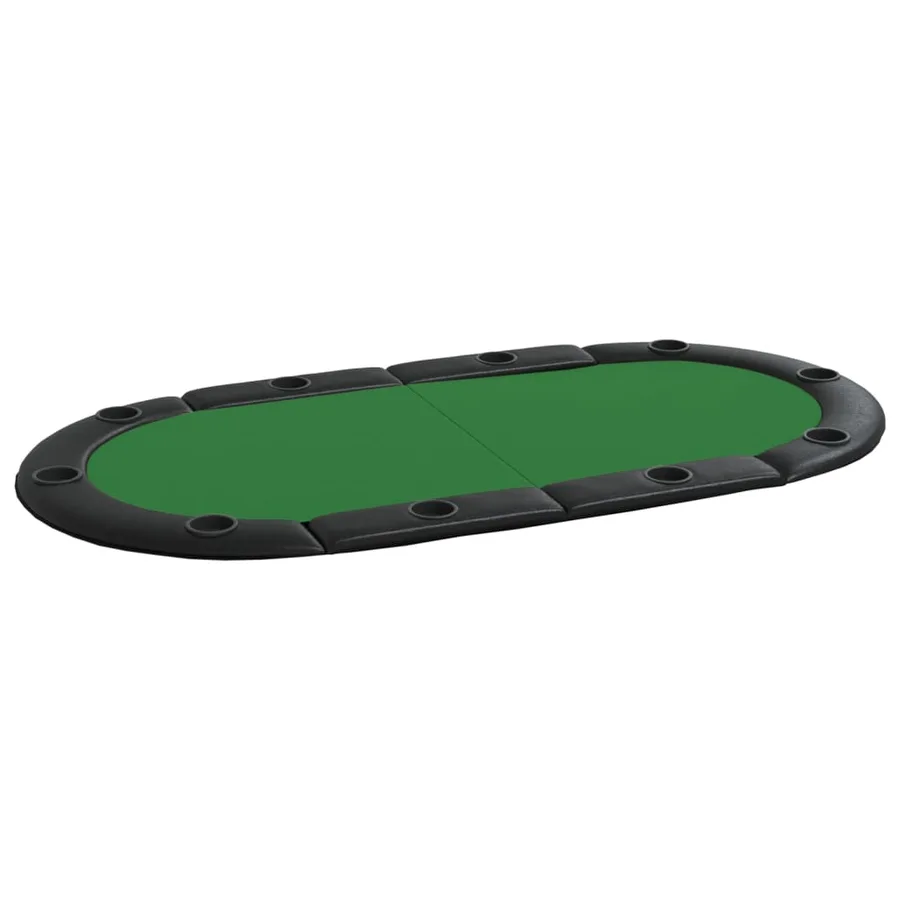 Dessus de table de poker pliable 10 joueurs Vert 208x106x3 cm - 2