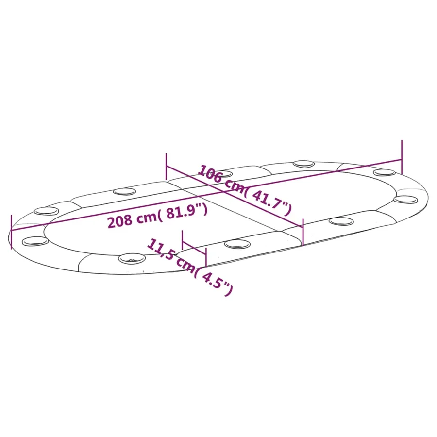 Dessus de table de poker pliable 10 joueurs Vert 208x106x3 cm - 6