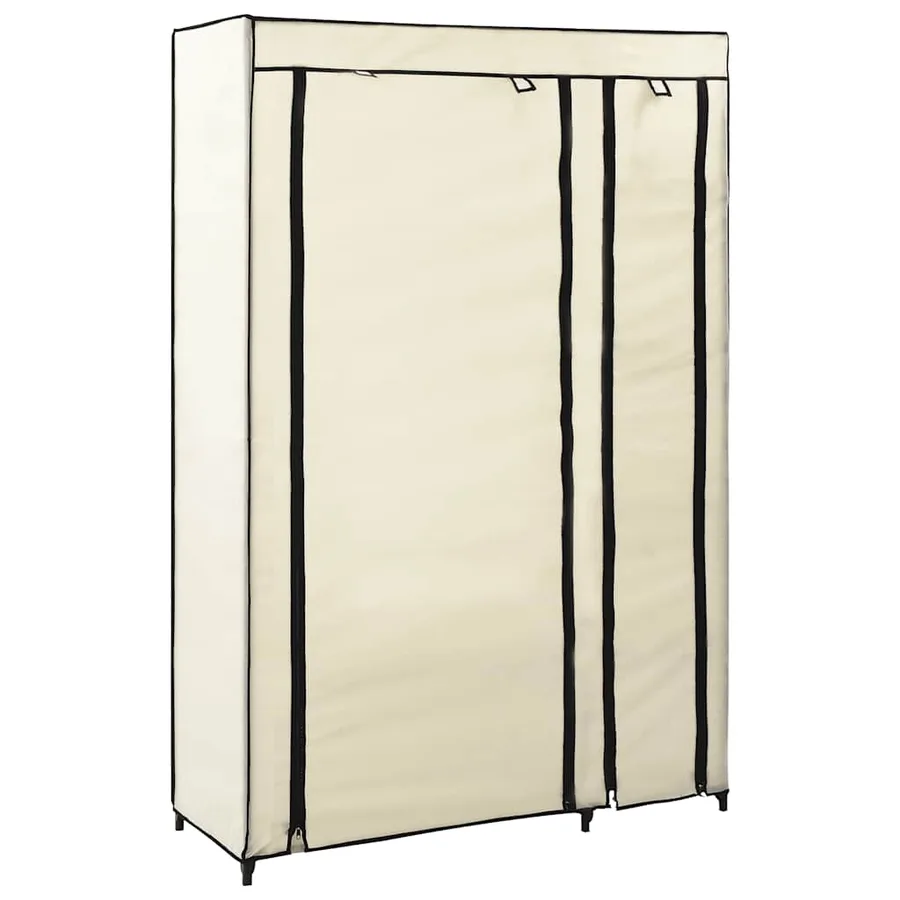 Garde-robes pliables 2 pcs Crème 110x45x175 cm Tissu - 3