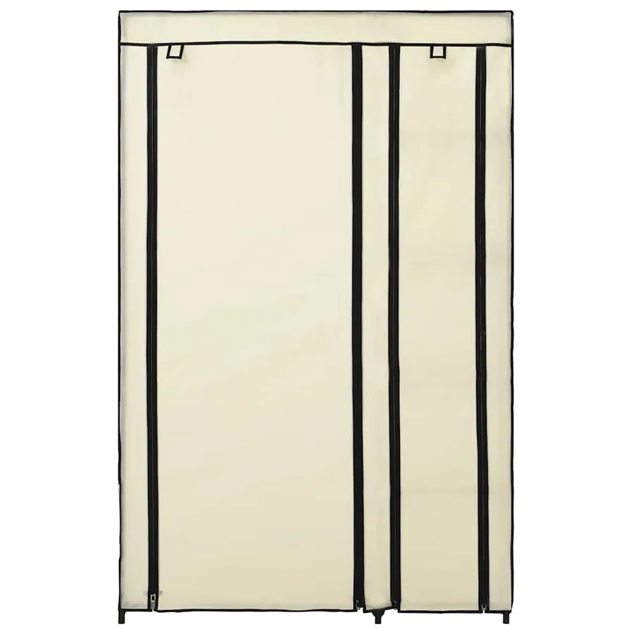 Garde-robes pliables 2 pcs Crème 110x45x175 cm Tissu - 5