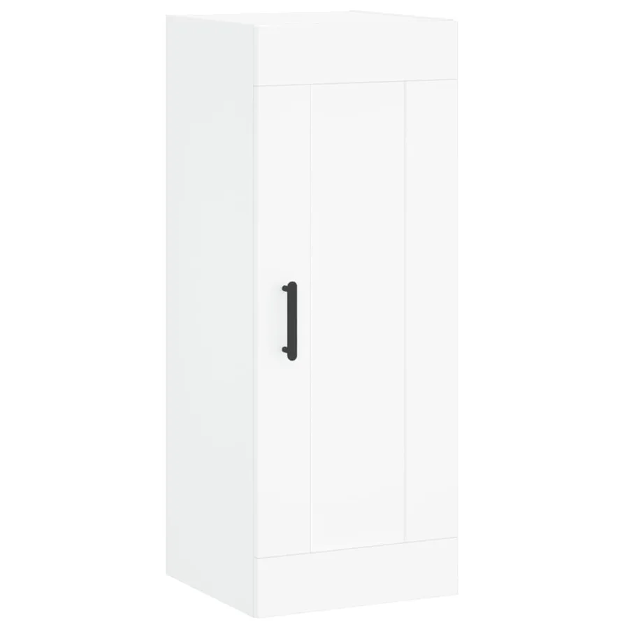 Buffet haut Blanc 34,5x34x180 cm Bois d'ingénierie - 8