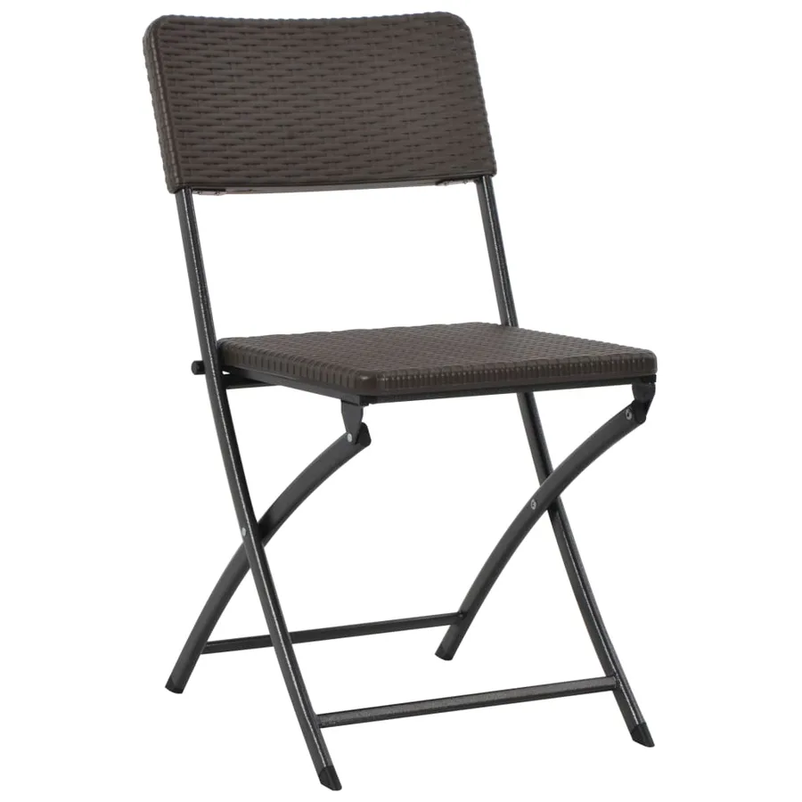 Chaises pliables de jardin lot de 4 PEHD et acier - 2