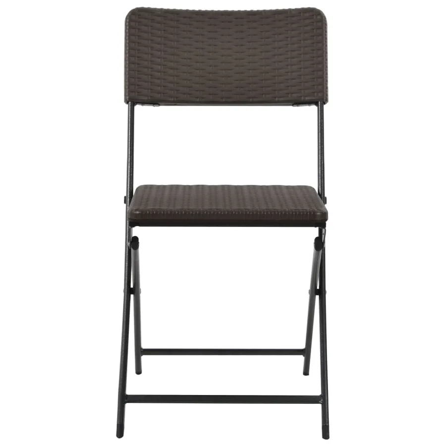 Chaises pliables de jardin lot de 4 PEHD et acier - 3