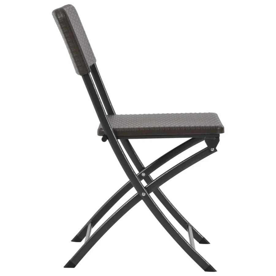 Chaises pliables de jardin lot de 4 PEHD et acier - 4