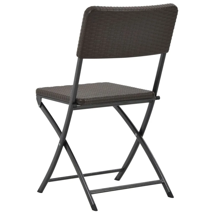 Chaises pliables de jardin lot de 4 PEHD et acier - 5
