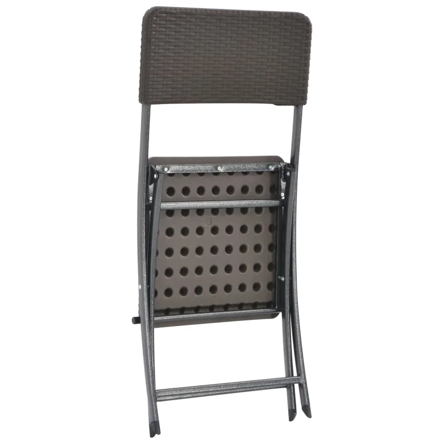 Chaises pliables de jardin lot de 4 PEHD et acier - 6
