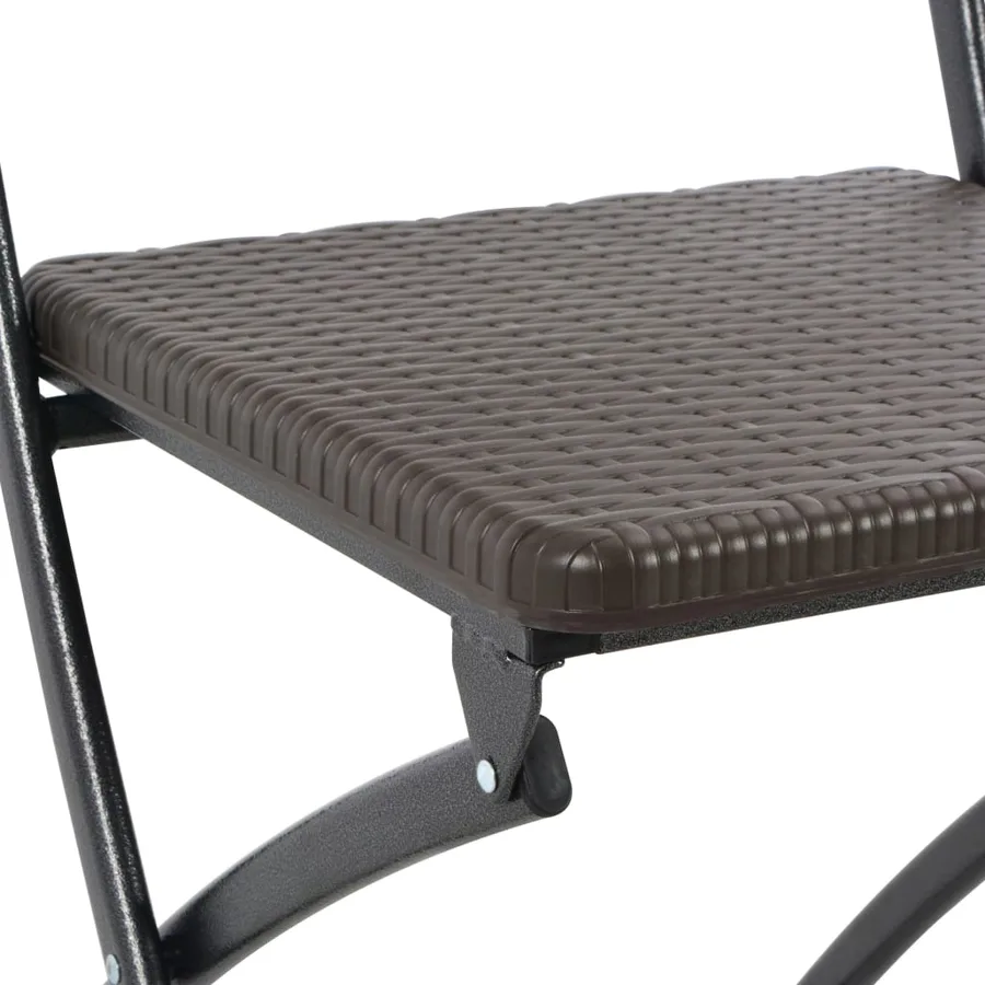 Chaises pliables de jardin lot de 4 PEHD et acier - 7