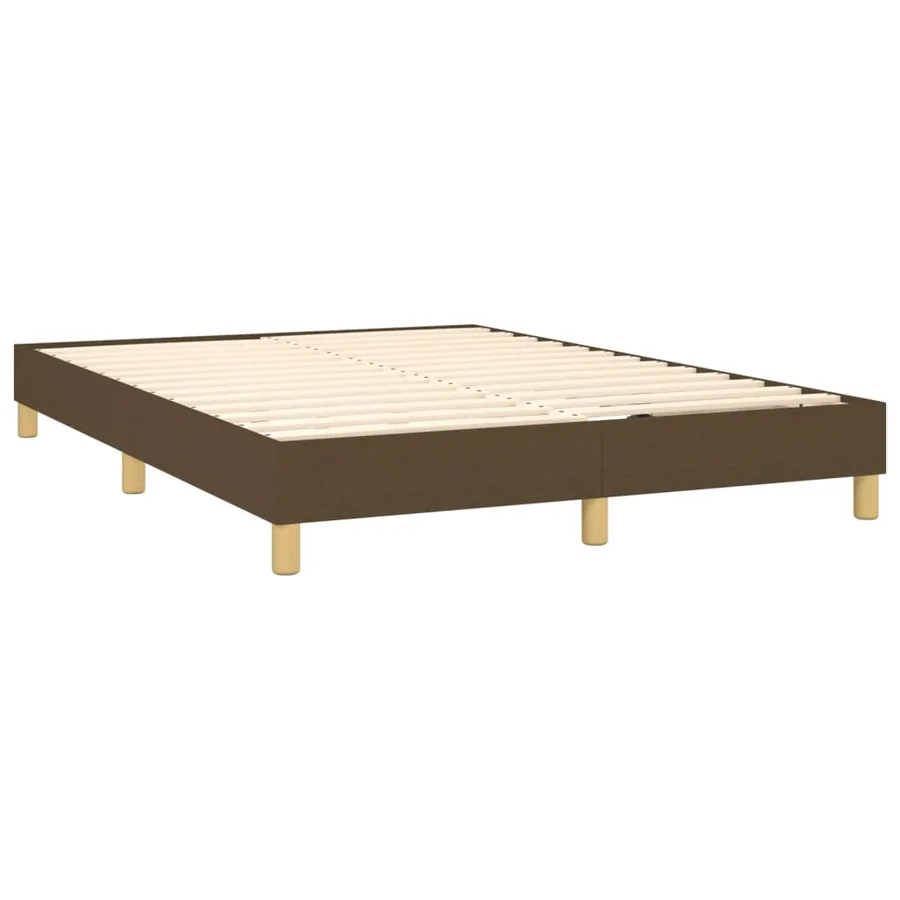 Sommier à lattes de lit avec matelas Marron foncé 140x190 cm - 4