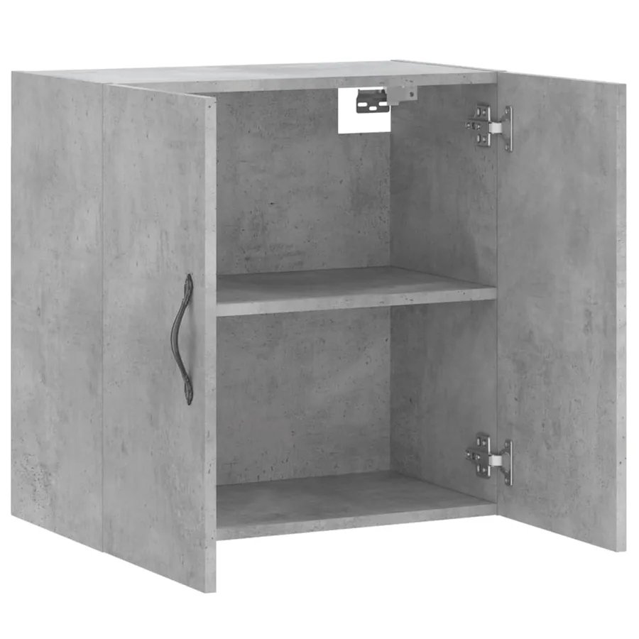 Armoire murale gris béton 60x31x60 cm bois d'ingénierie - 6