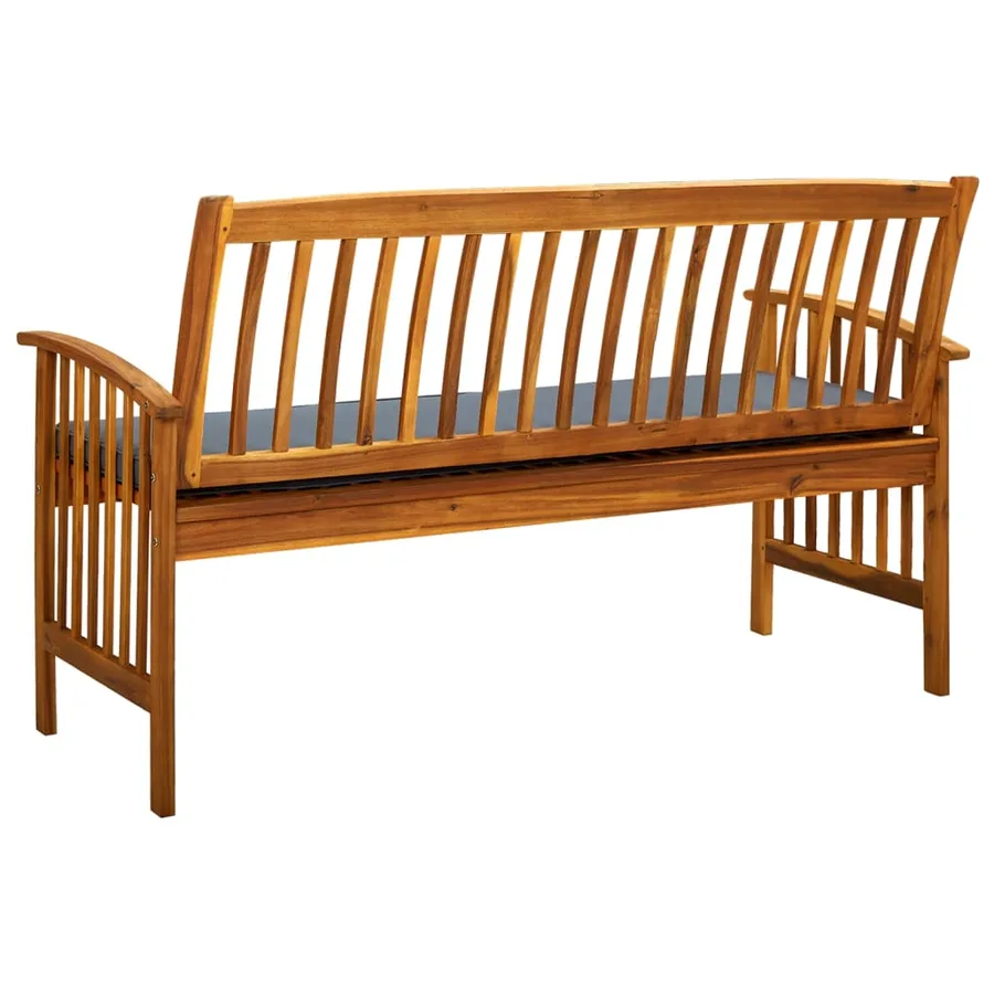Banc de jardin avec coussin 147 cm Bois d'acacia massif - 5