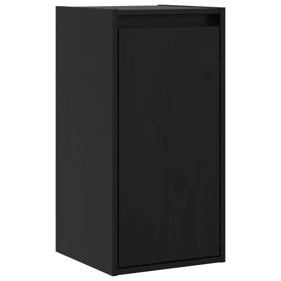 Armoires murales 2 pcs Noir 30x30x60 cm Bois de pin massif - 7
