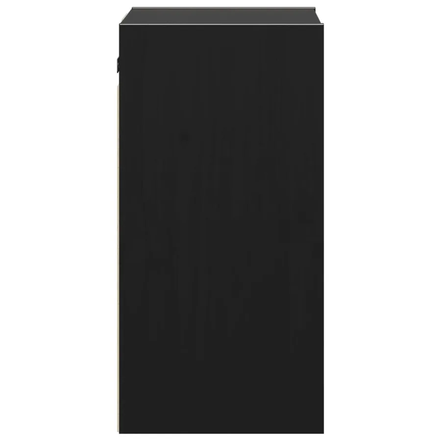 Armoires murales 2 pcs Noir 30x30x60 cm Bois de pin massif - 8