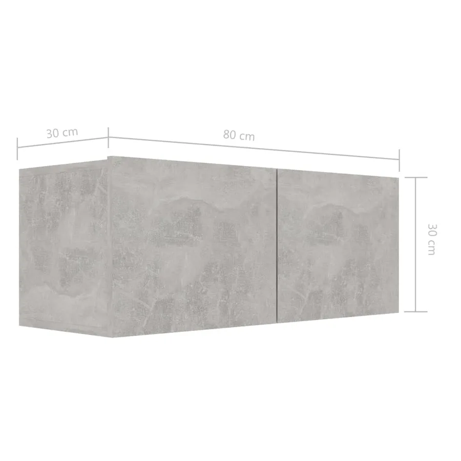 Ensemble de meubles TV 8 pcs Gris béton Bois d'ingénierie - 9