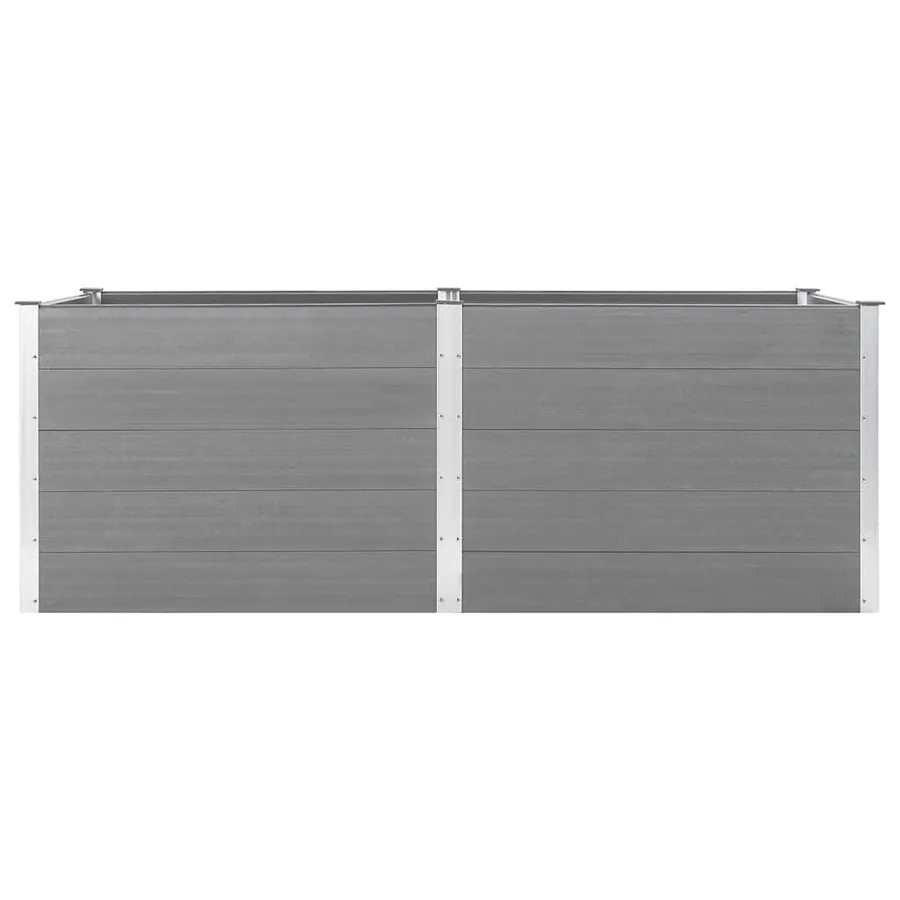 Lit surélevé de jardin 250x100x91 cm WPC Gris - 4